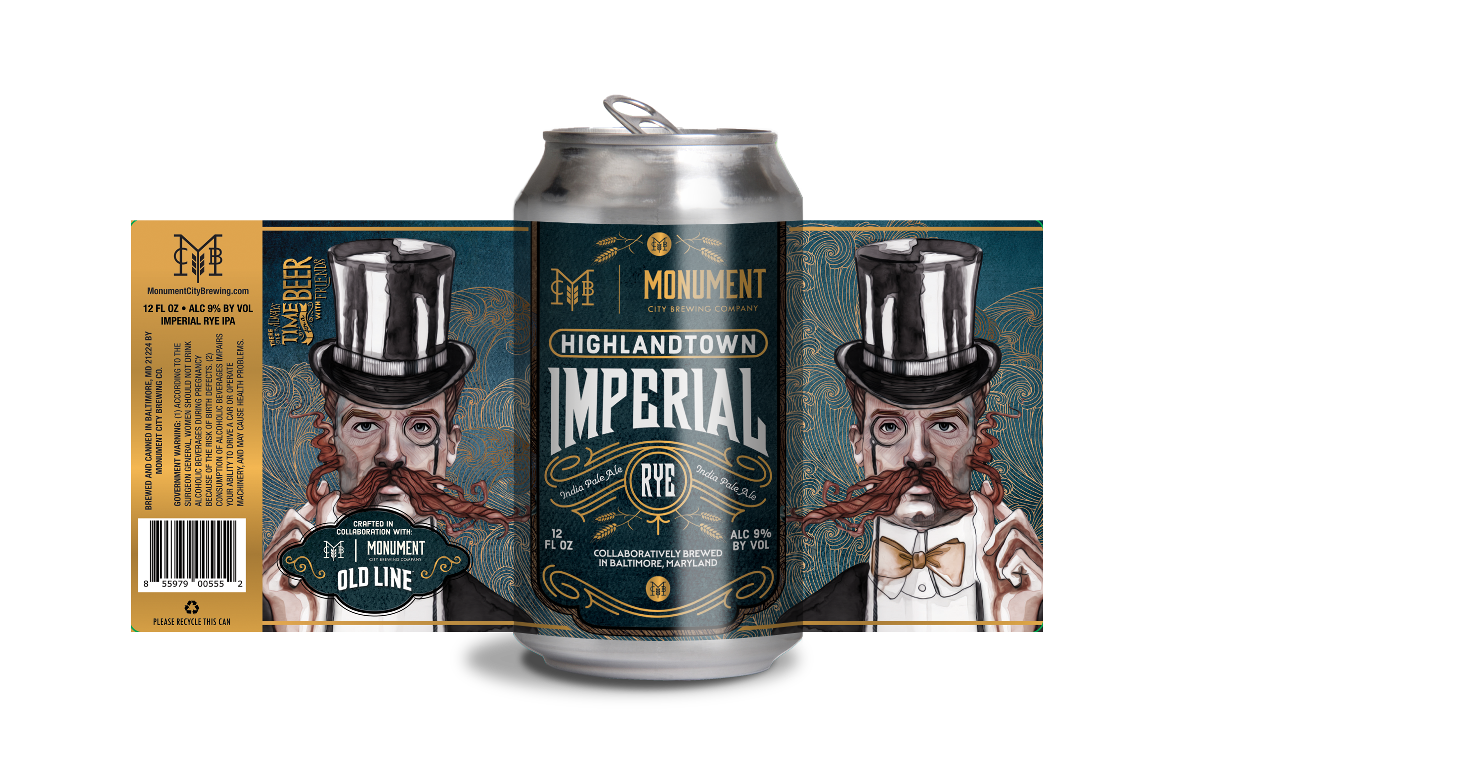 Highlandtown Imperial Rye IPA - Monument City Brewing